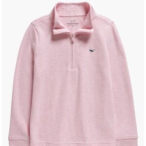 Vineyard Vines Kids Pink Quarter-Zip Sweatshirt